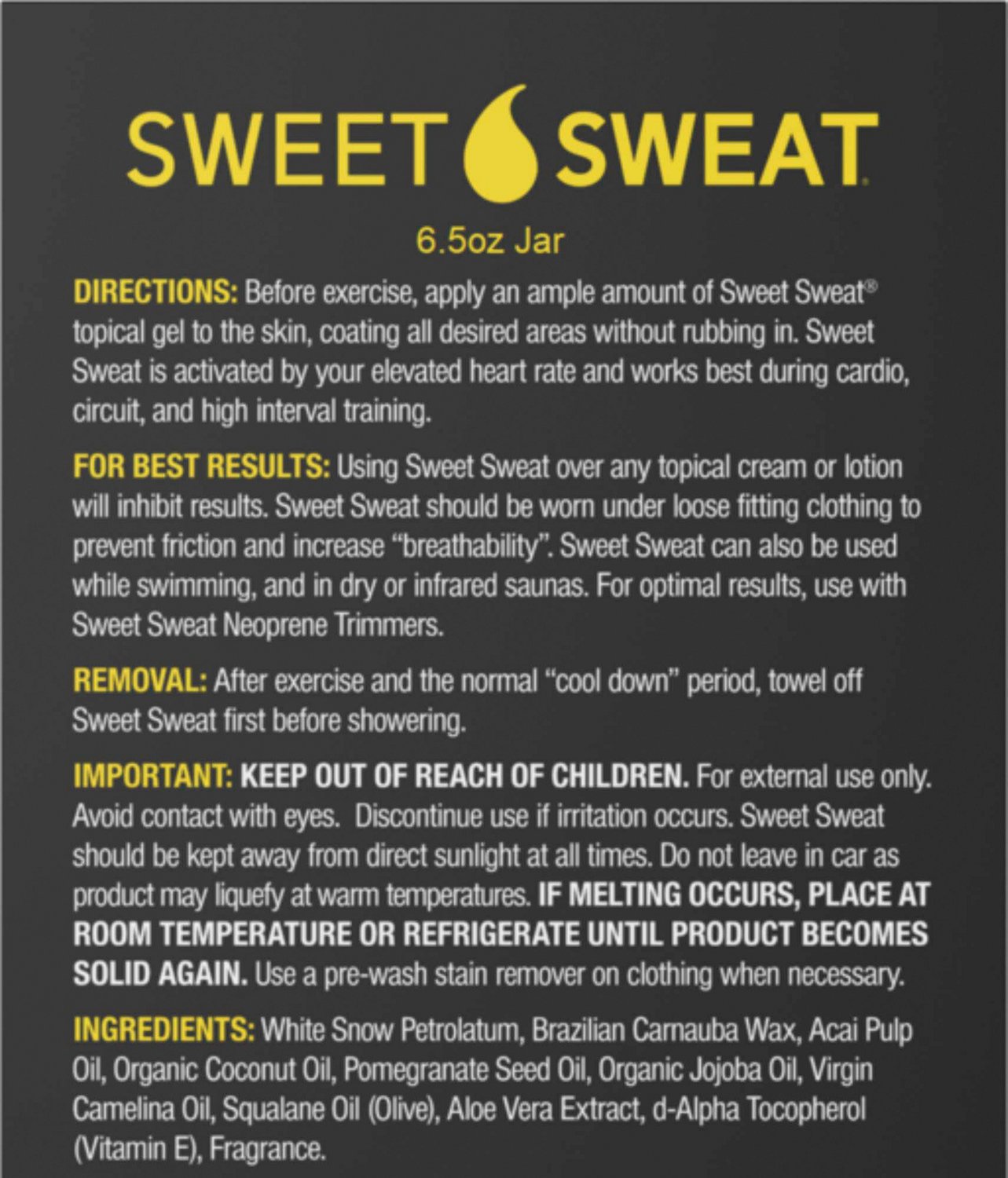 Sports Research Sweet Sweat 6.5 oz Workout Gel Original Jar                                                                      - view number 2