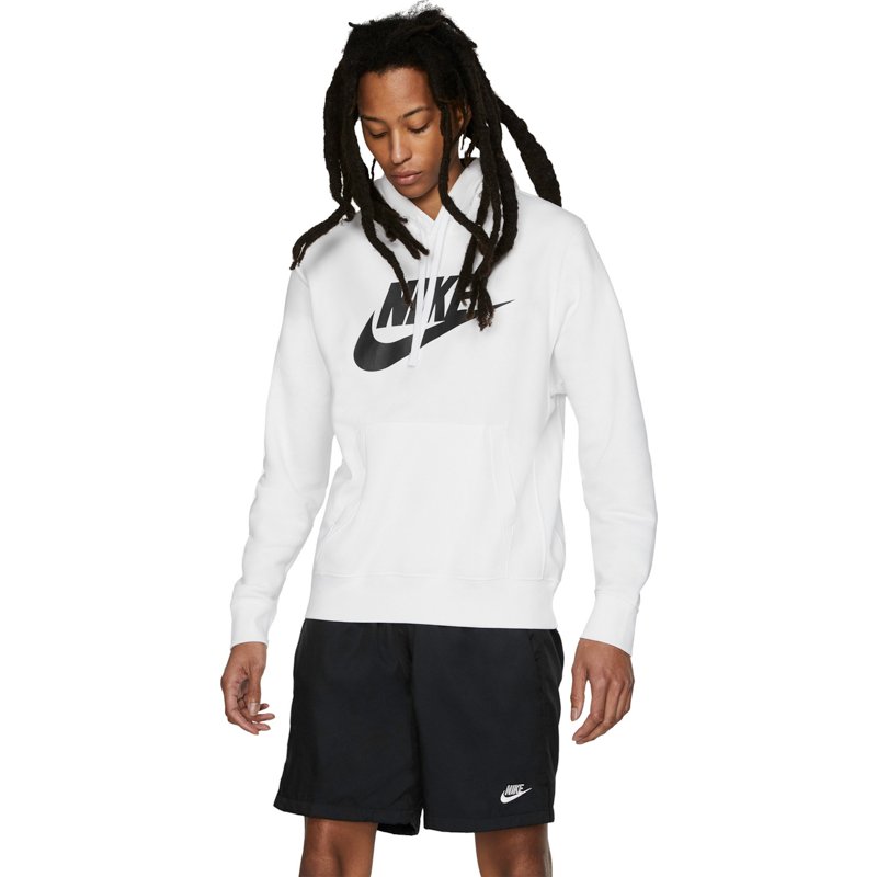 Nike Men's Sportswear Club Fleece Graphic Hoodie White, Medium - Men's Athletic Fleece at Academy Sports