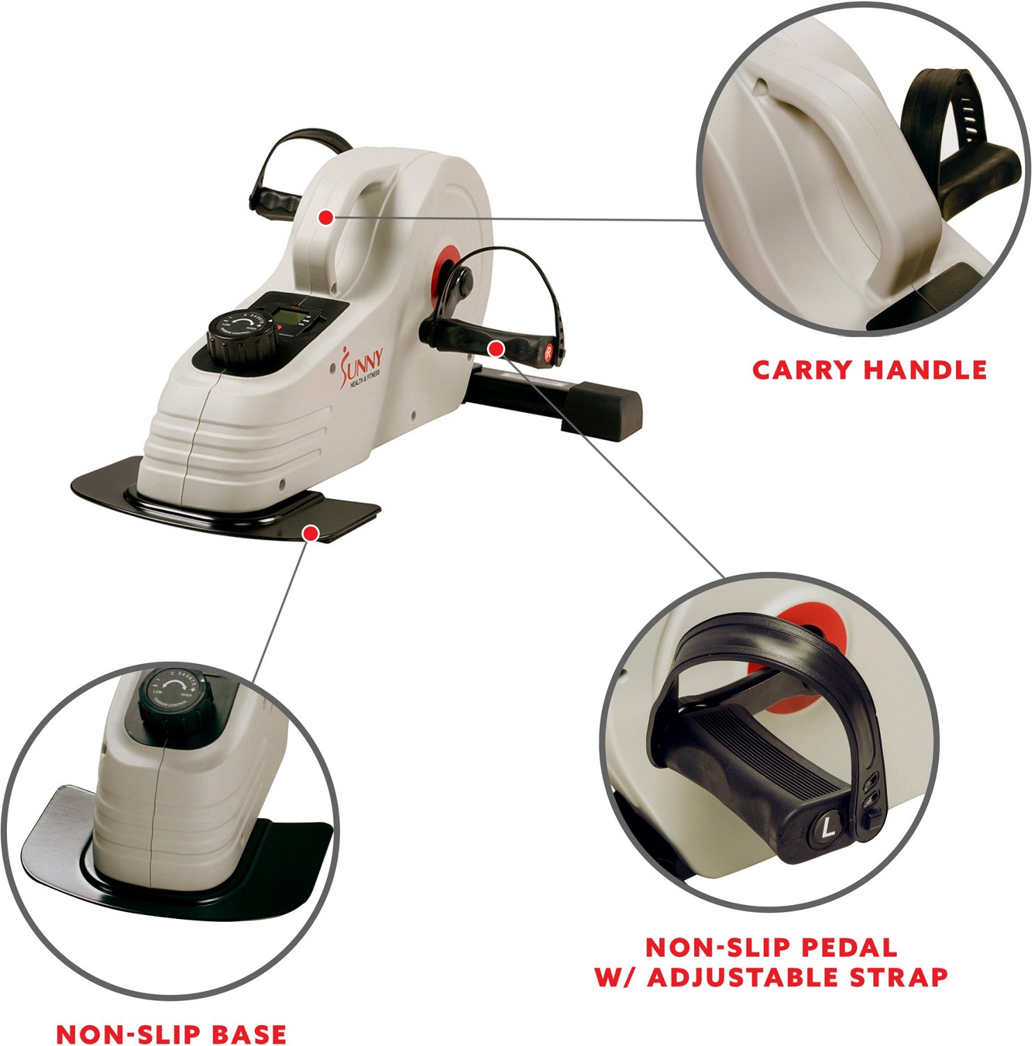 Sunny Health & Fitness UnderDesk Cycle Academy