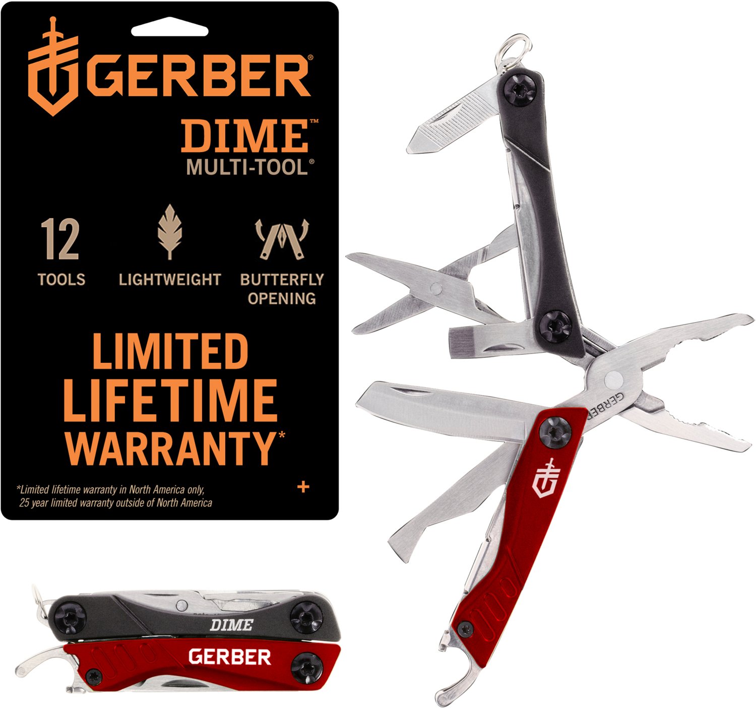 Gerber Dime Red Needle Nose Multi-Tool                                                                                           - view number 3