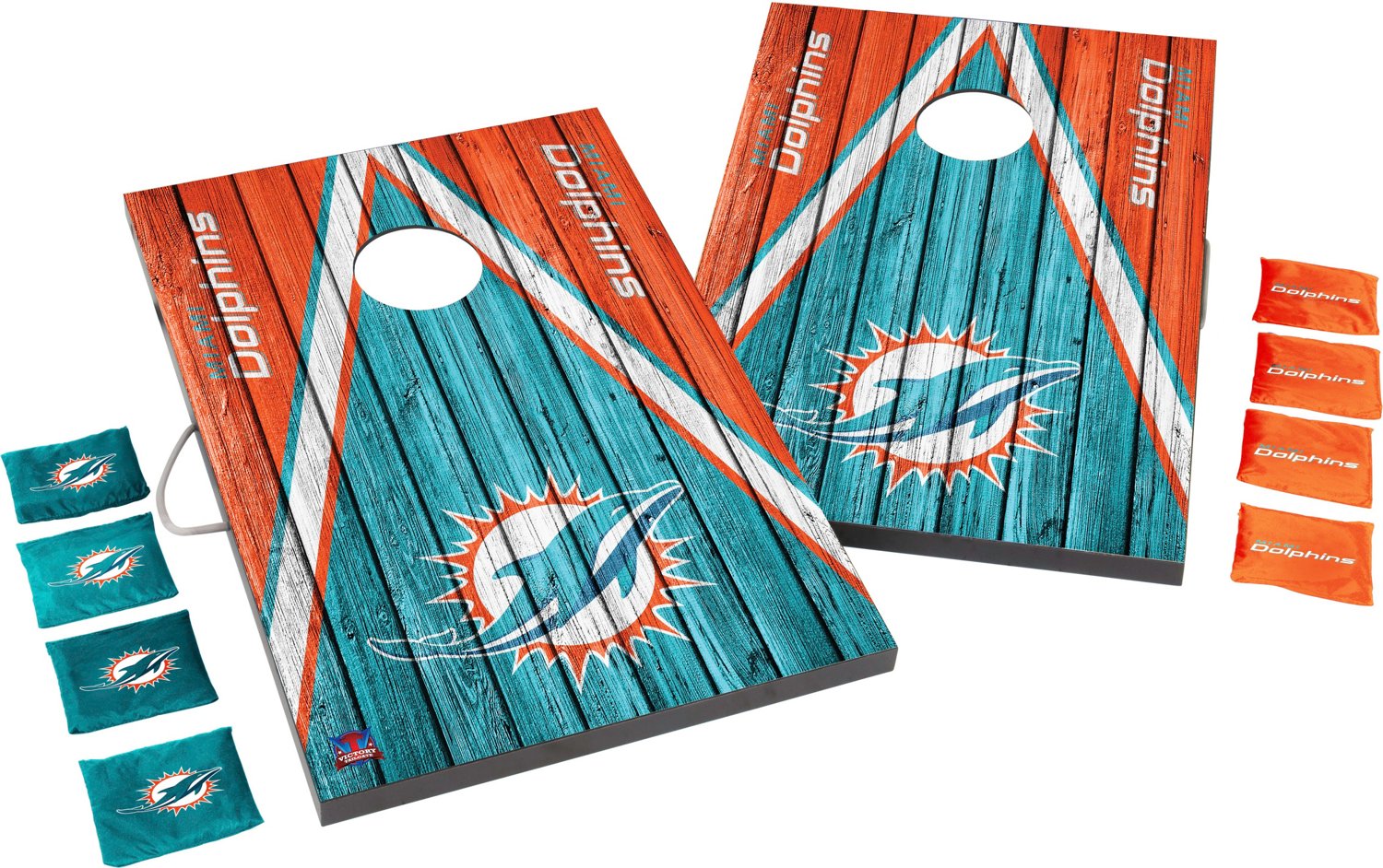 Miami Dolphins Version 1 Cornhole Set with Bags