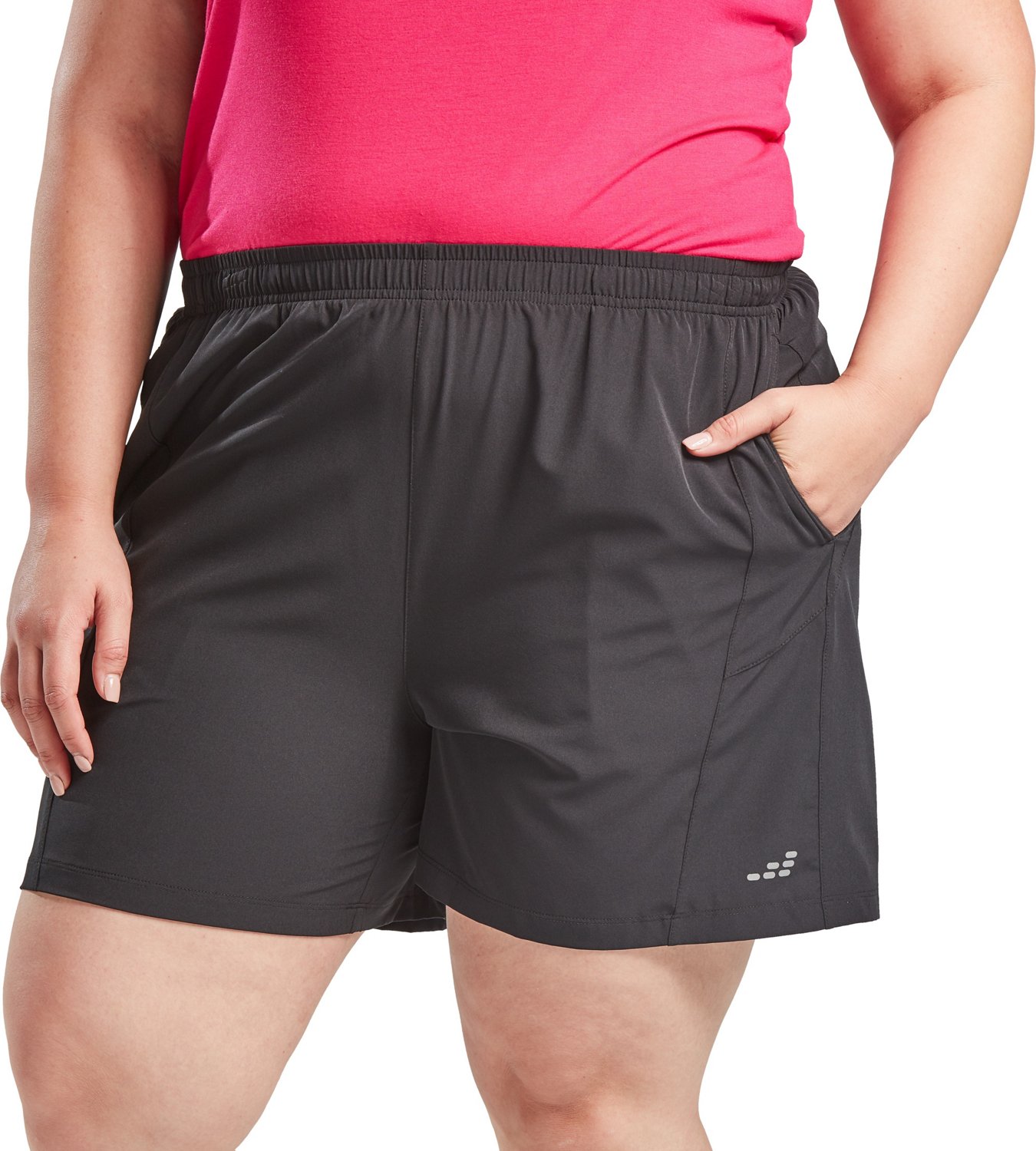 BCG Women's Athletic Woven Walk Plus Size Shorts