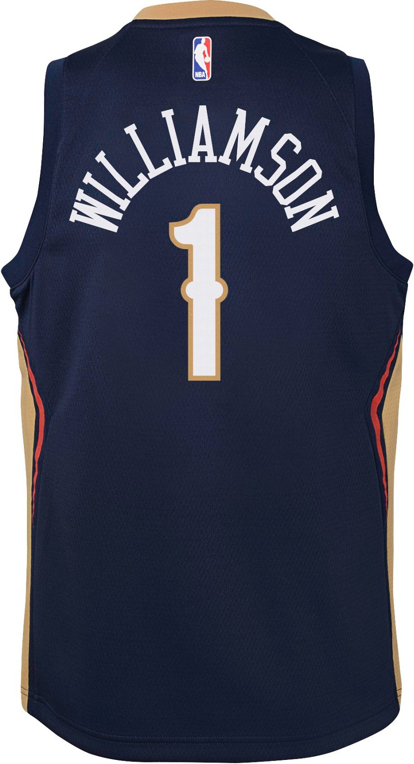 Nike Youth New Orleans Pelicans Zion Williamson #1White Dri-FIT Swingman  Jersey