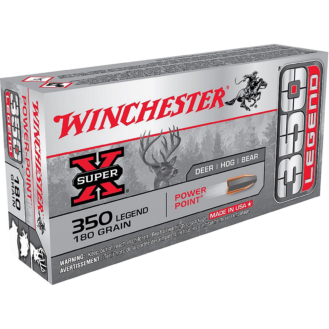 Winchester Super X 350 Legend 180-Grain Rifle Ammunition - 20 Rounds                                                             - view number 1