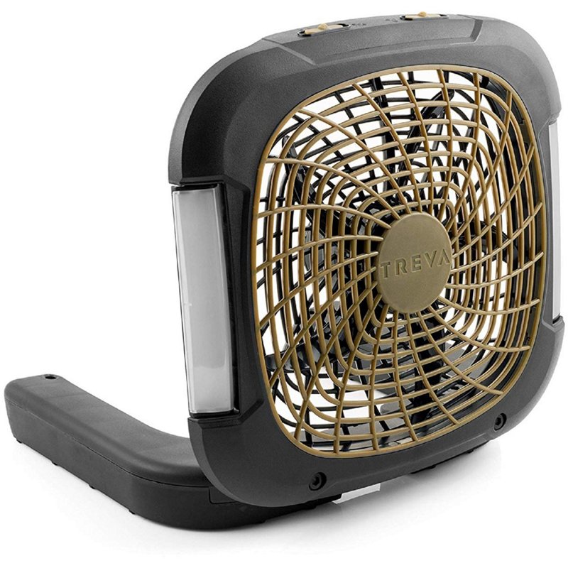 O2 COOL 10 in Portable Camping Fan with Lights Green Dark - Camping Accessories at Academy Sports