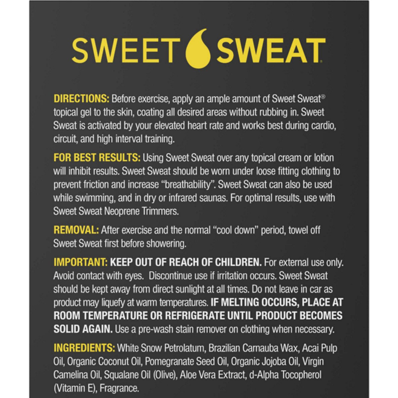 Sports Research Sweet Sweat 6.4 oz Workout Gel Original Stick                                                                    - view number 2