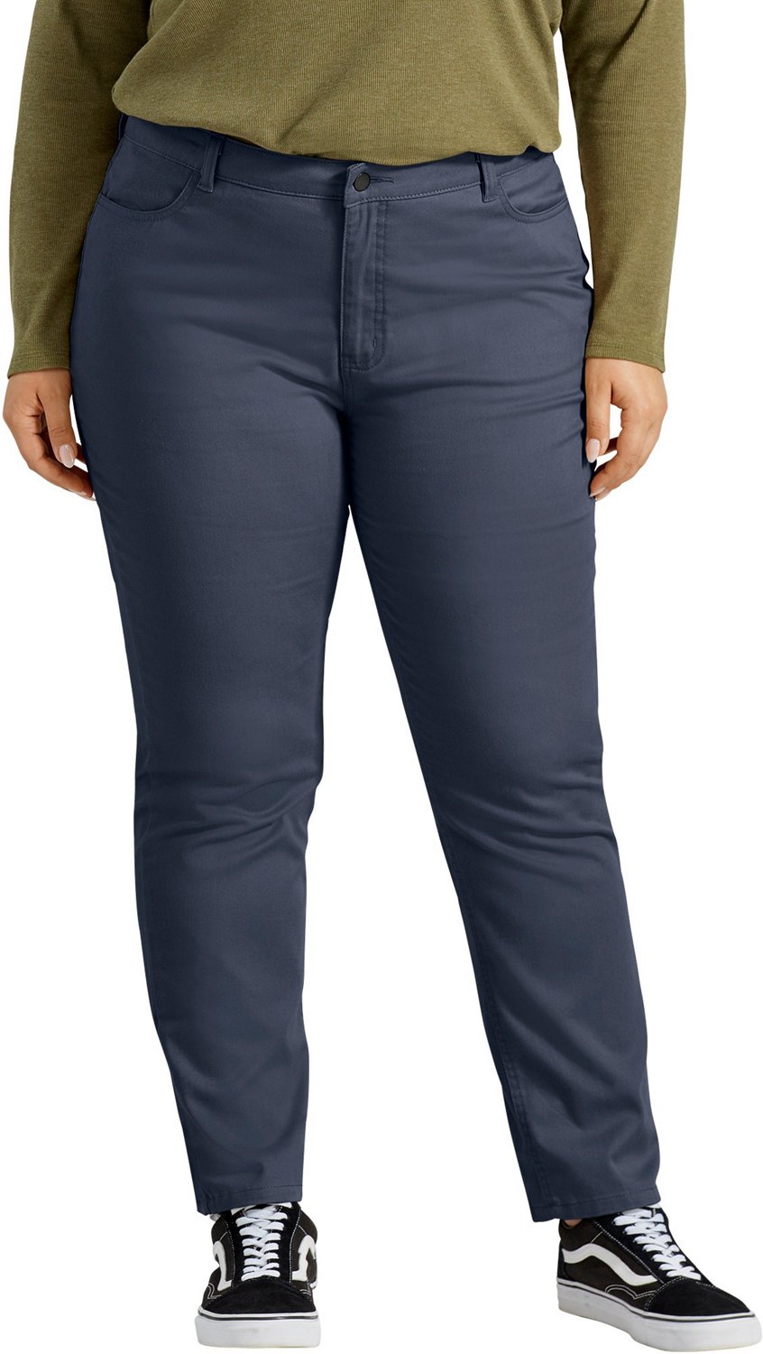 Dickies Women s Plus Size Perfect Shape Skinny Twill Pants Academy