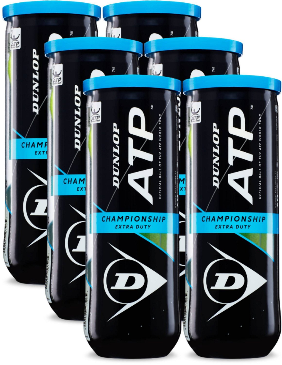 Dunlop ATP Championship Extra Duty Tennis Balls 6-Pack                                                                           - view number 1 selected