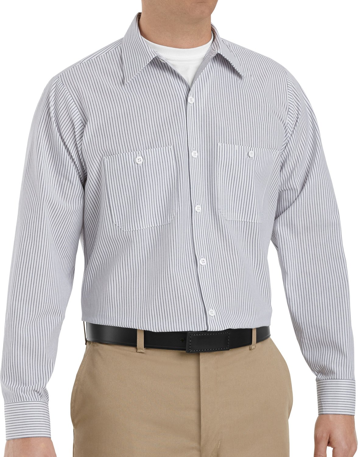 Red Kap Men's Industrial Stripe Work Shirt