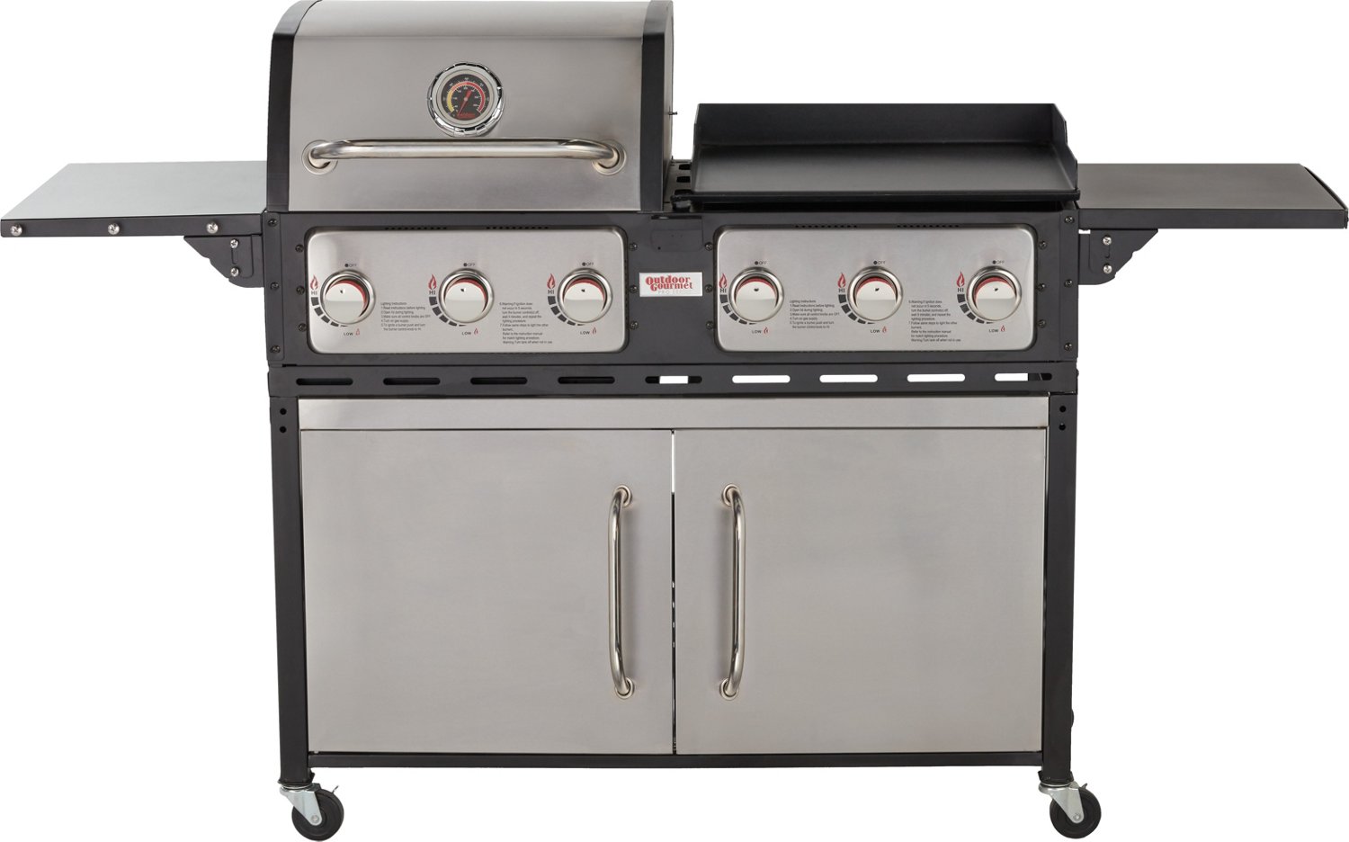 Gas griddle grill combo sale