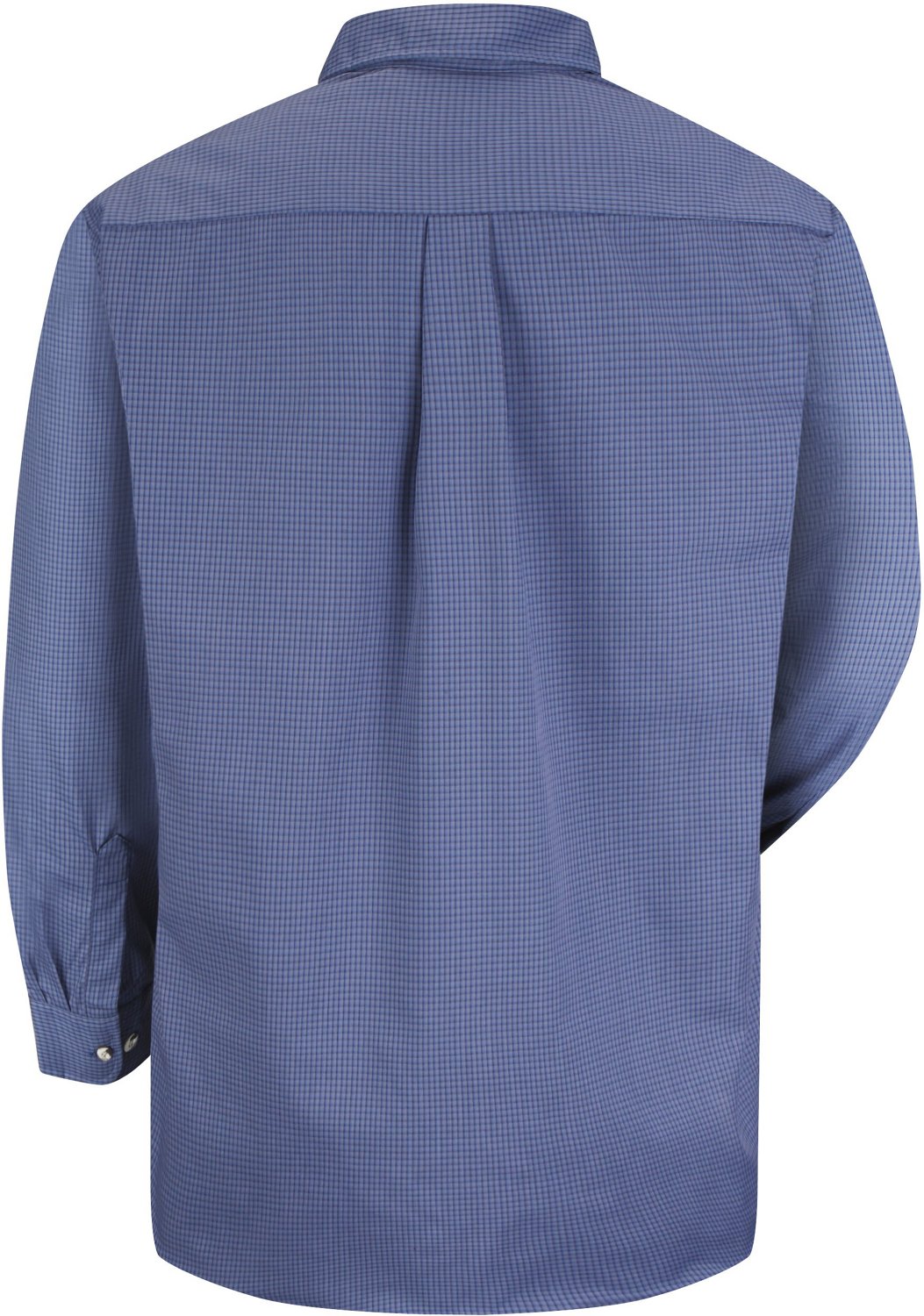 Red Kap Men's Mini-Plaid Uniform Long Sleeve Shirt