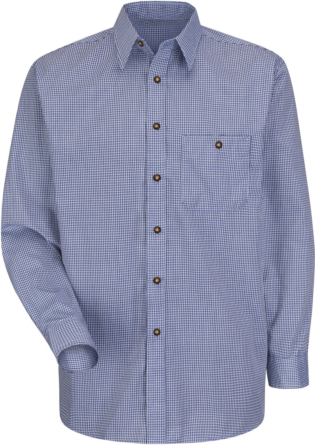 Red Kap Men's Mini-Plaid Uniform Long Sleeve Shirt - view number 2