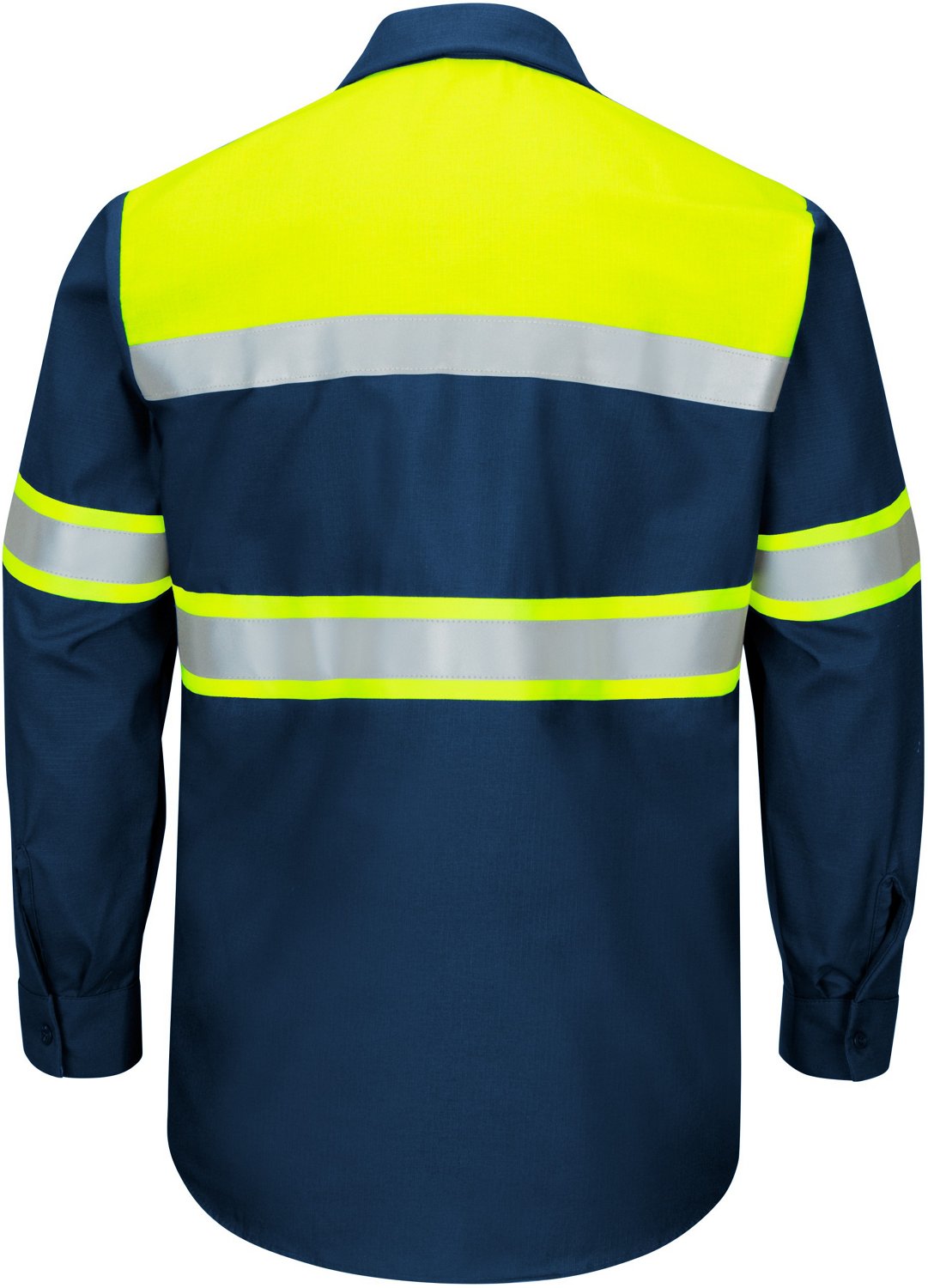 Red Kap Men's Hi-Visibility Colorblock Ripstop Type O Class 1 Work Shirt                                                         - view number 4