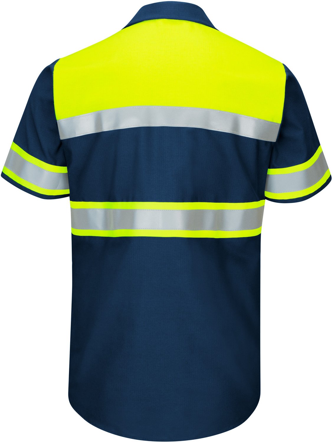 Red Kap Men's Hi-Visibility Colorblock Ripstop Type O Class 1 Short Sleeve Work Shirt                                            - view number 4