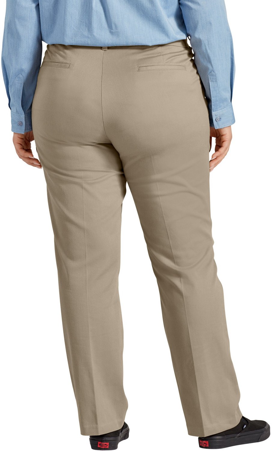 Dickies Women's Plus Size Perfect Shape Straight Twill Pants | Academy