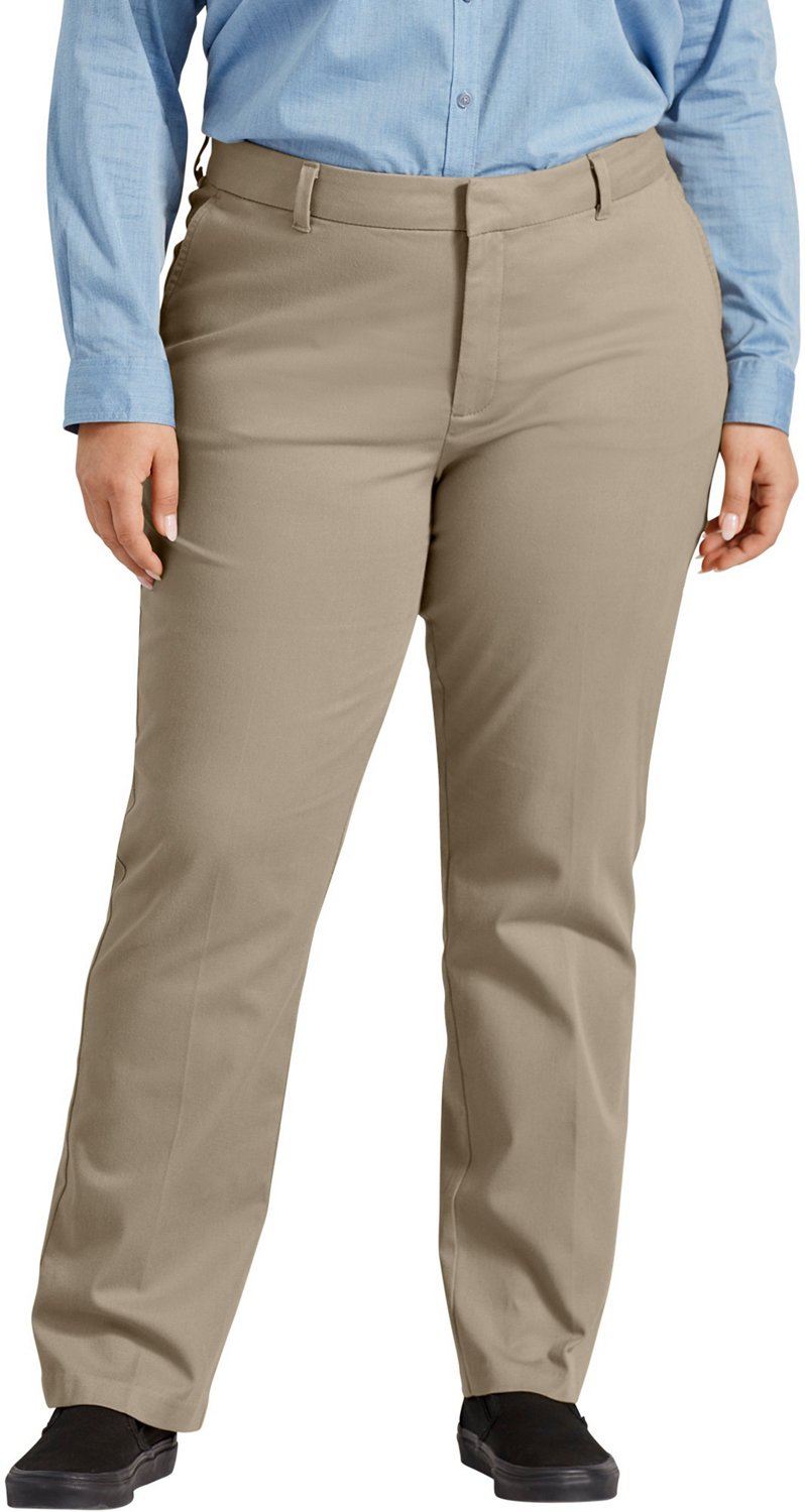 Dickies Women's Plus Size Perfect Shape Straight Twill Pants | Academy