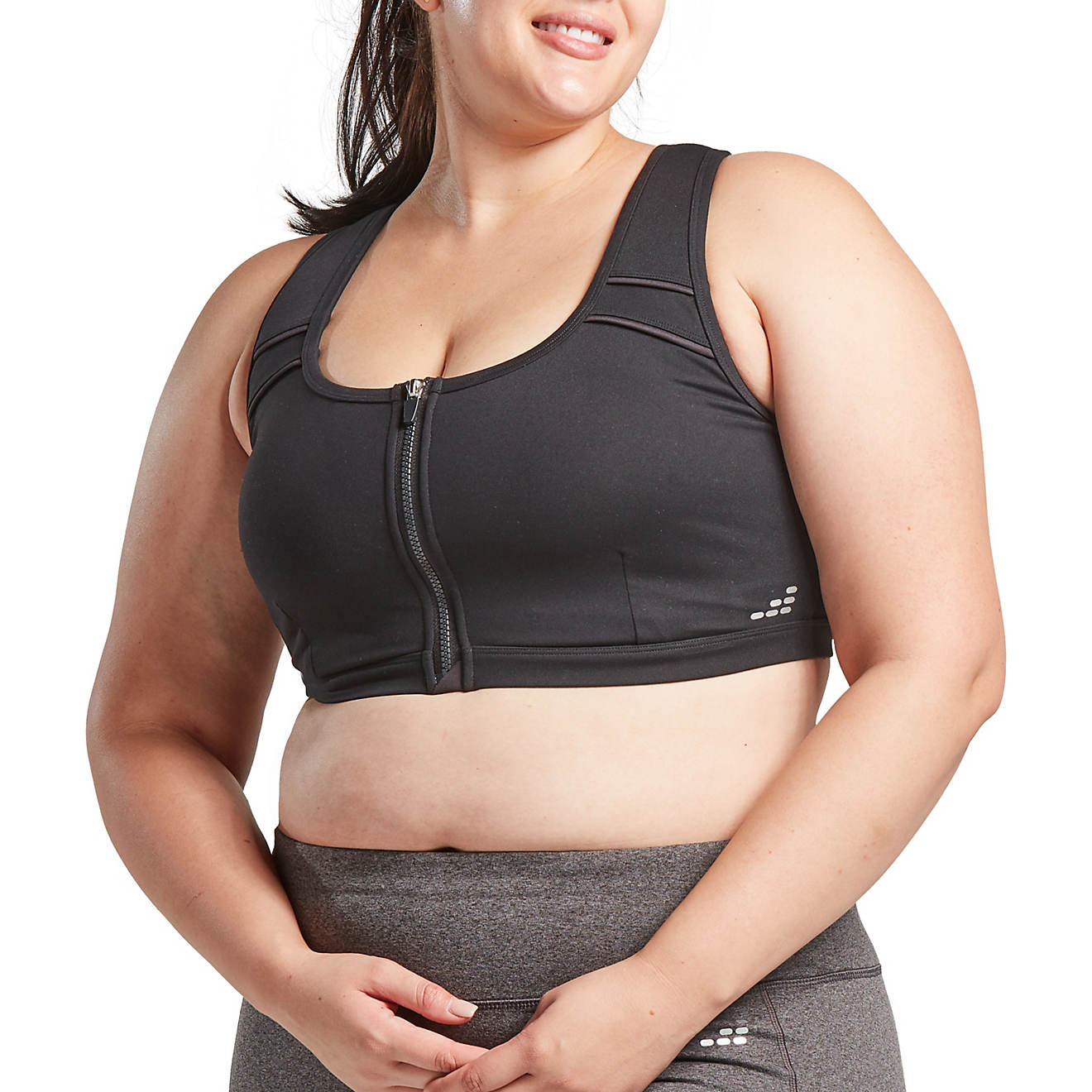 BCG Women's High Support Zip-Front Plus Size Sports Bra                                                                          - view number 1