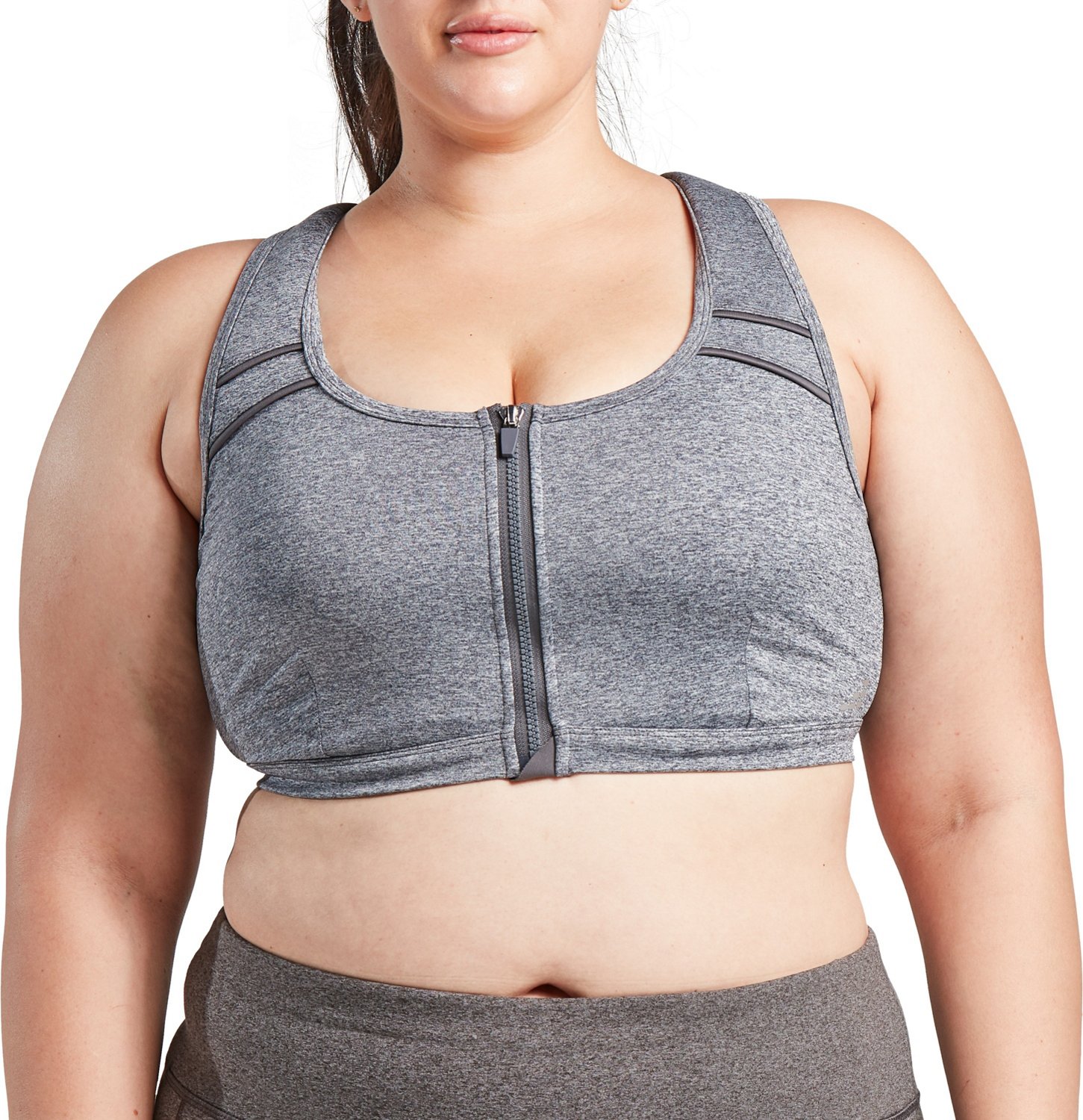 BCG Women's High Support Zip-Front Plus Size Sports Bra                                                                          - view number 1