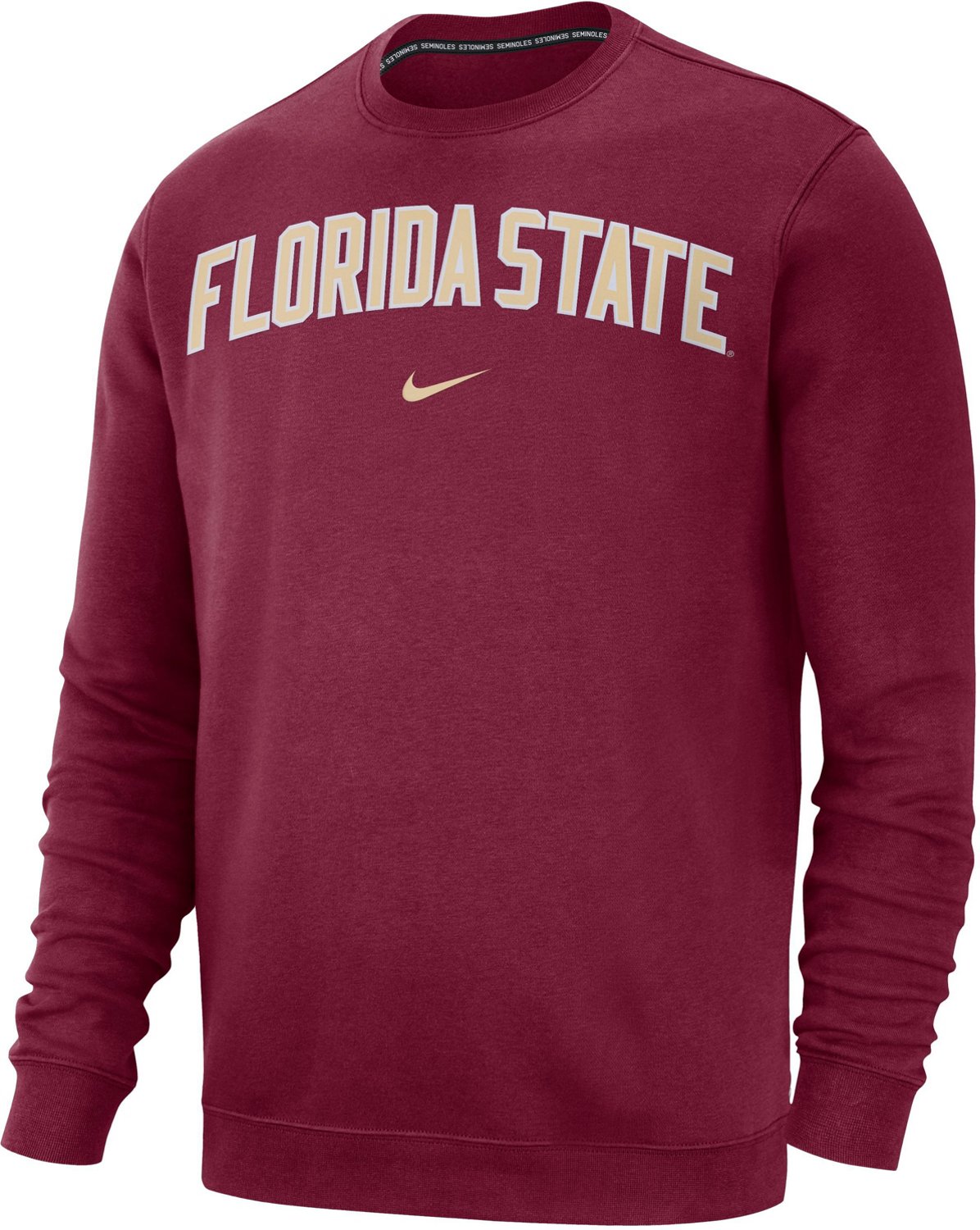Nike Men's Florida State University Fleece Club Crew Sweatshirt | Academy