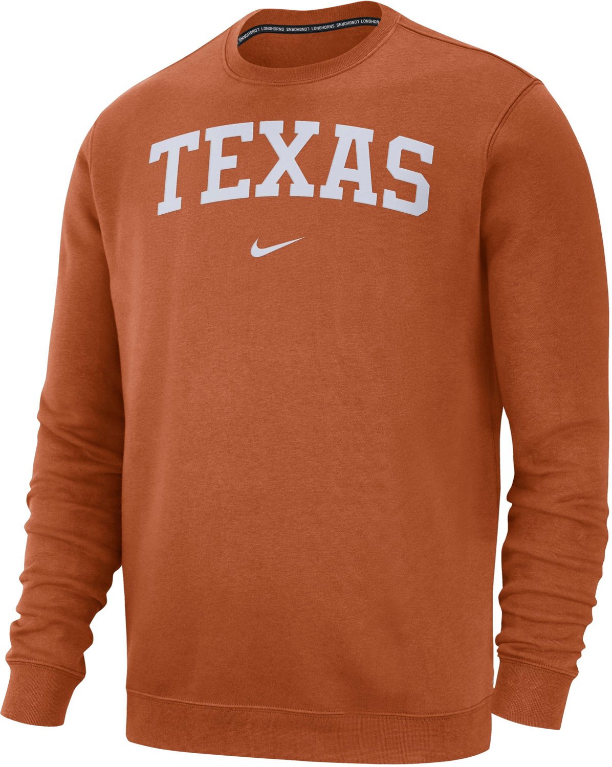 Nike Men's University of Texas Fleece Club Crew Sweatshirt | Academy