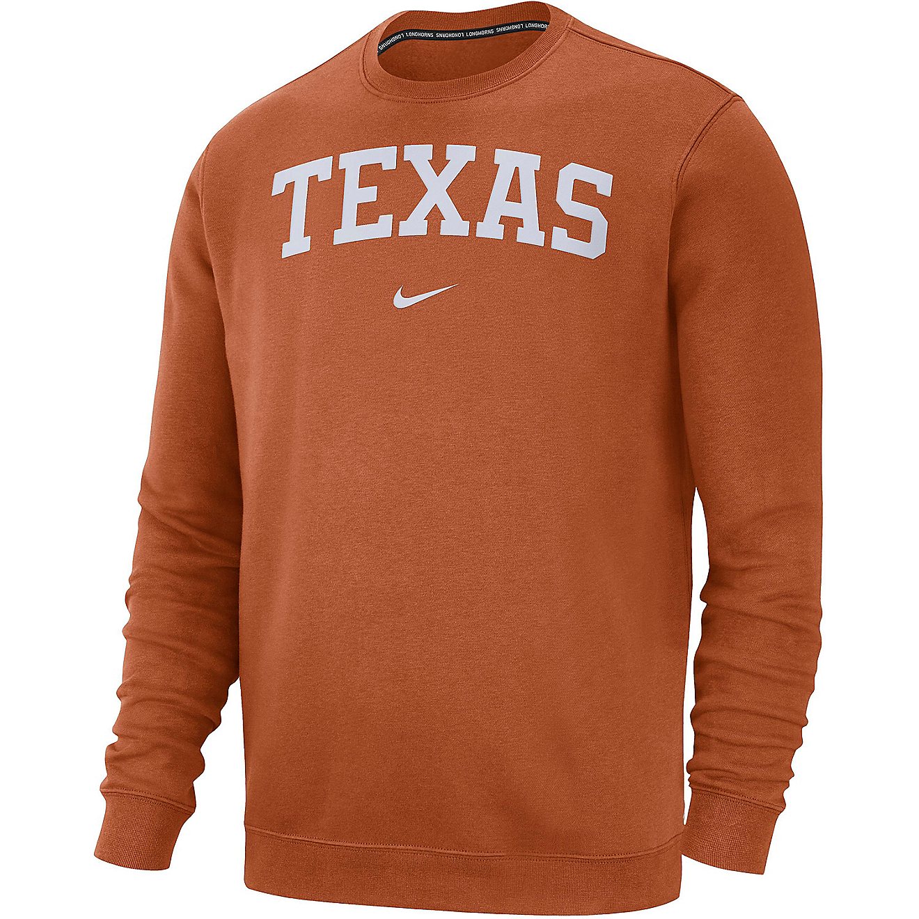 Nike Men's University of Texas Fleece Club Crew Sweatshirt | Academy