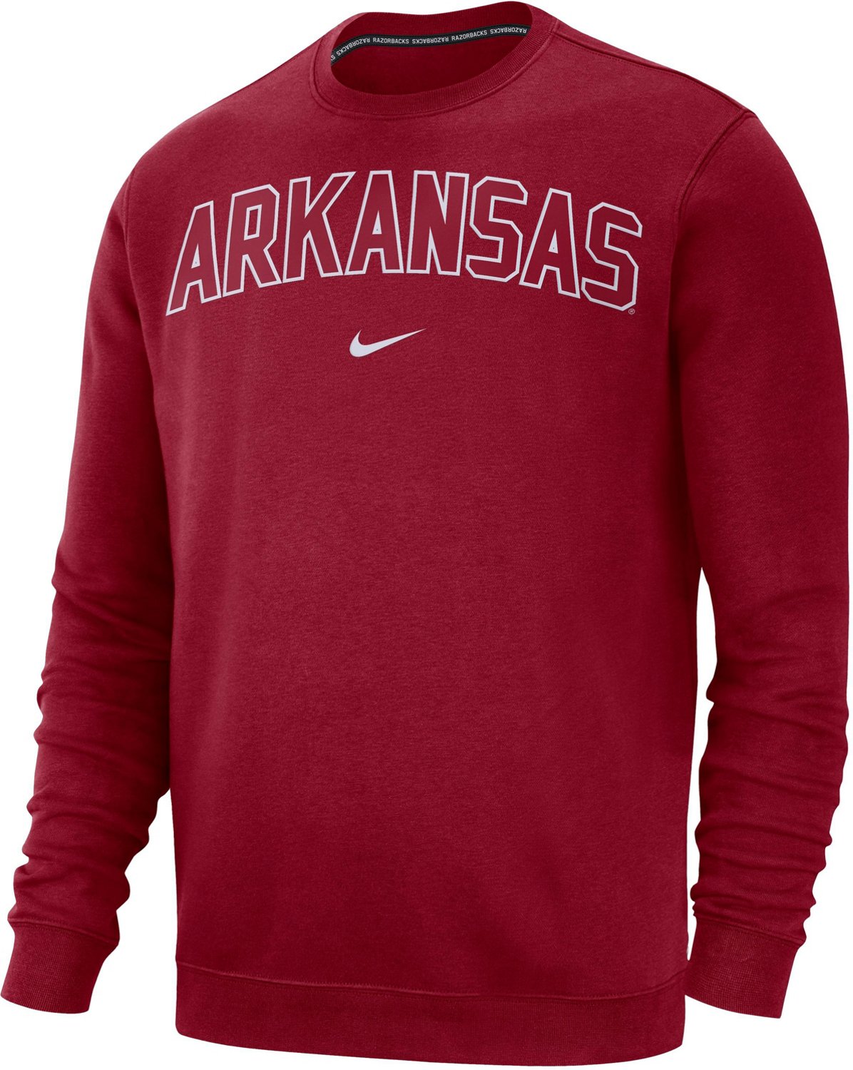 Nike Men's University of Arkansas Fleece Club Crew Top | Academy