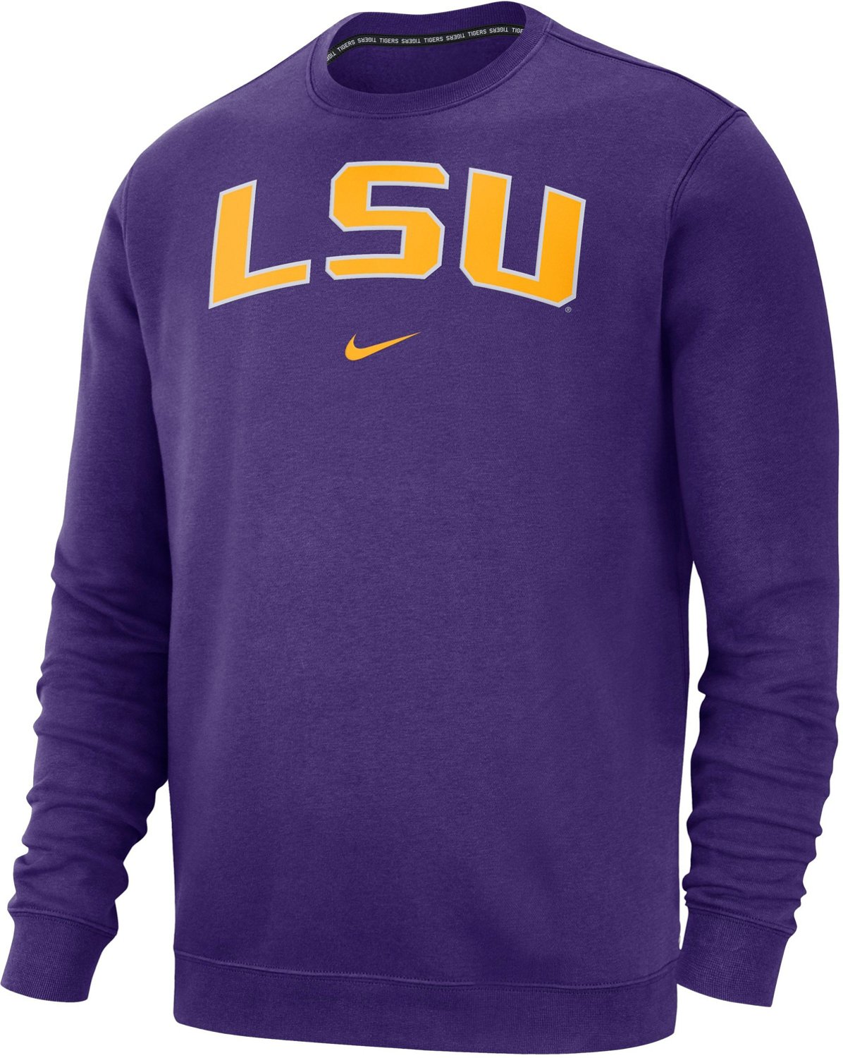 Nike Men's Louisiana State University Fleece Club Crew Sweatshirt | Academy