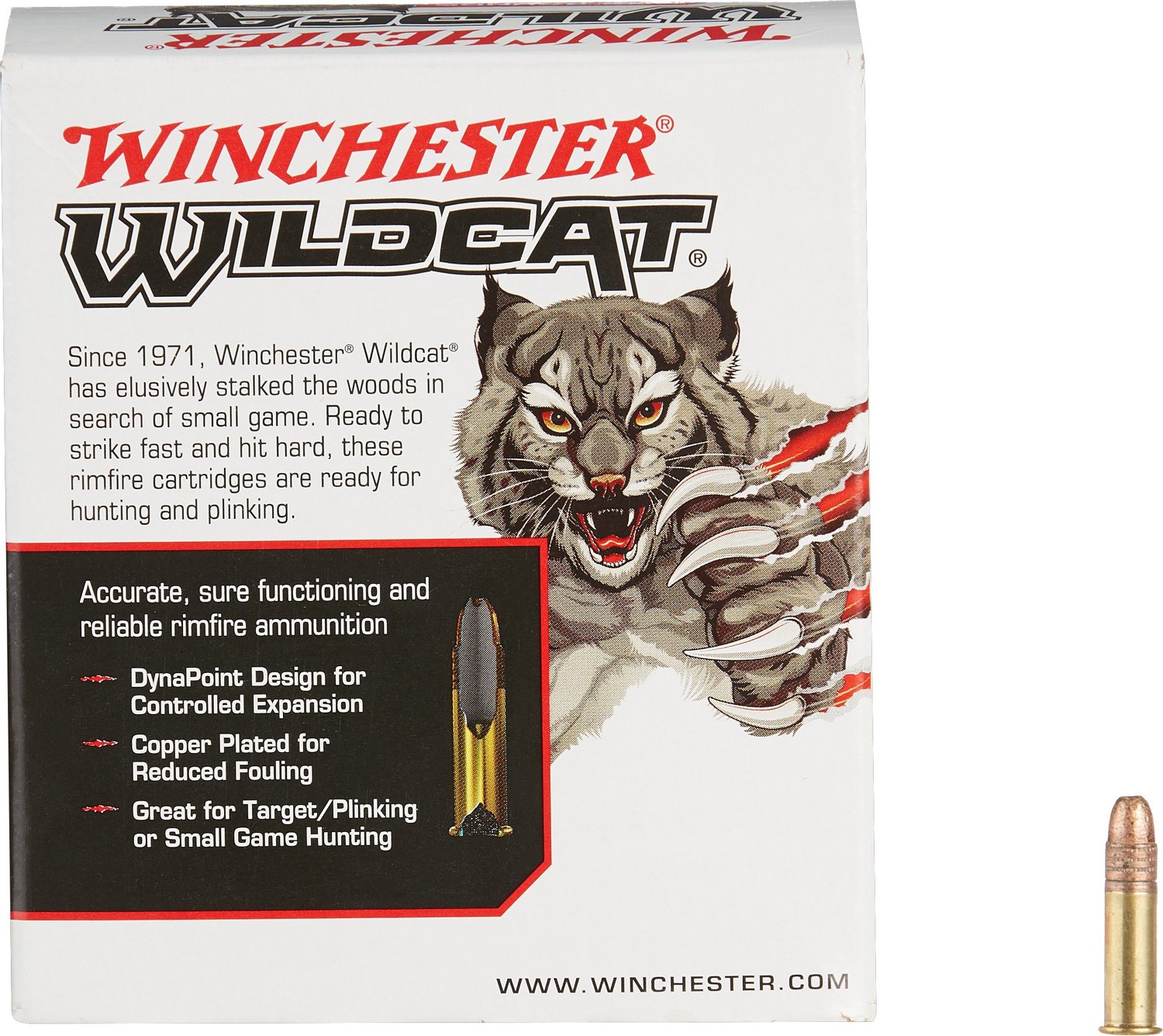 Winchester Wildcat .22 LR 40-Grain Rimfire Ammunition - 500 Rounds - view number 3