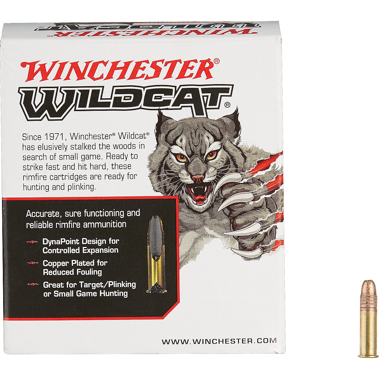 Winchester Wildcat .22 LR 40-Grain Rimfire Ammunition - 500 Rounds                                                               - view number 3