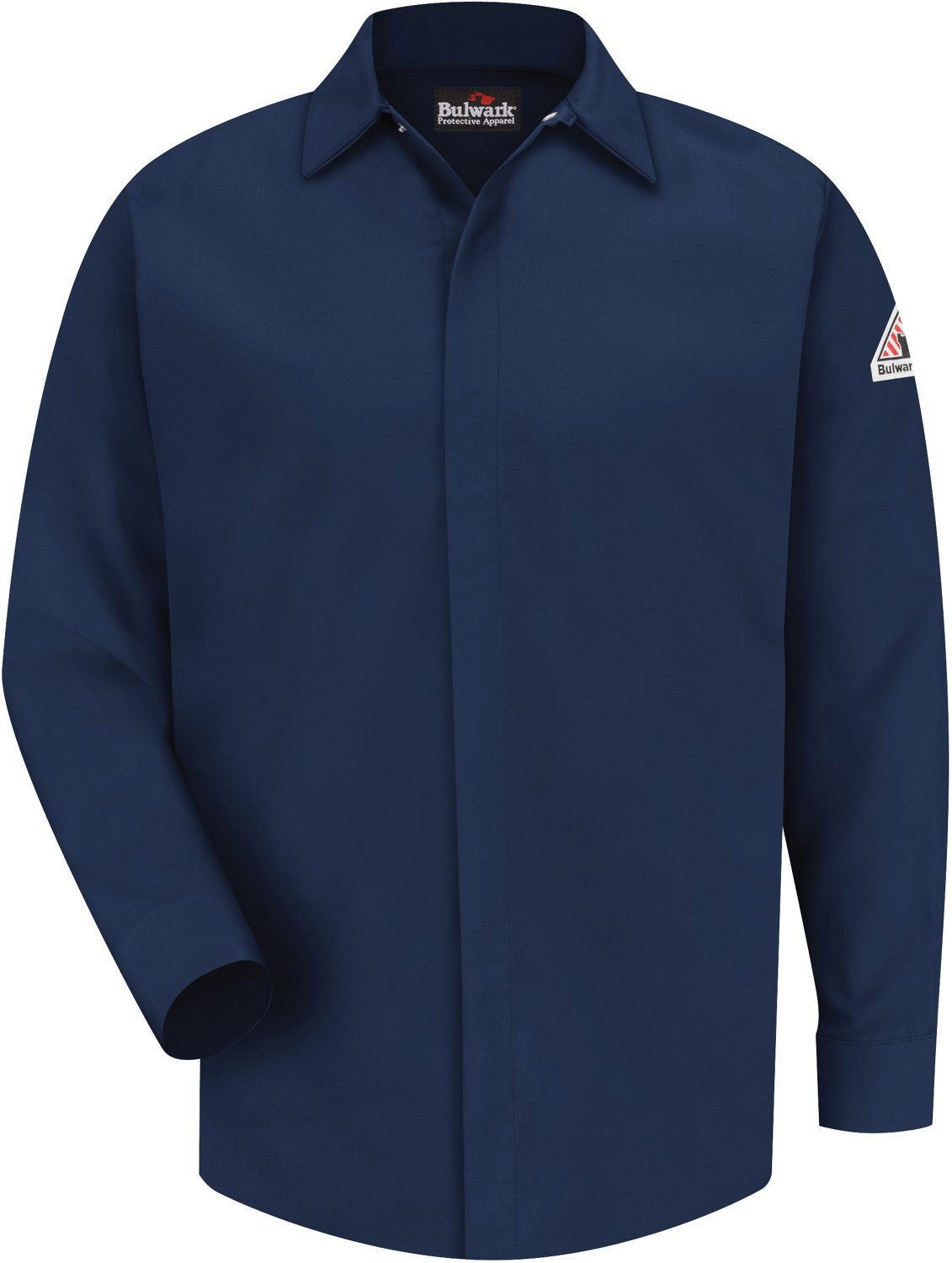 Bulwark Men's Concealed Gripper Pocketless Midweight Flame Resistant Long Sleeve Work Shirt - view number 3