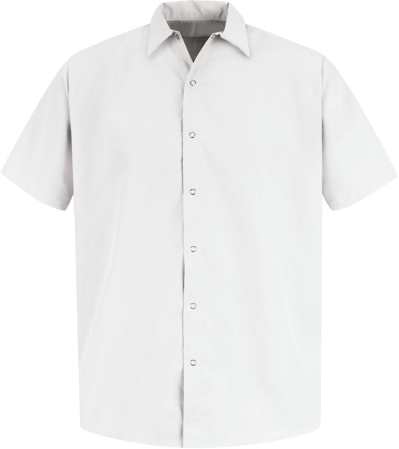 Red Kap Men's Specialized Pocketless Polyester Short Sleeve Work Shirt ...