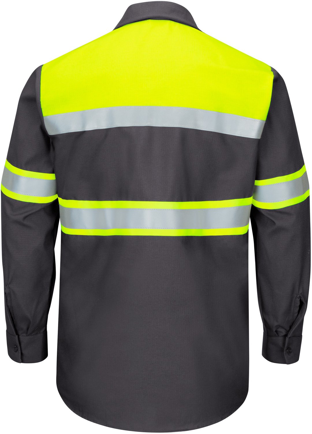 Red Kap Men's Hi-Visibility Colorblock Ripstop Type O Class 1 Long Sleeve Work Shirt                                             - view number 2