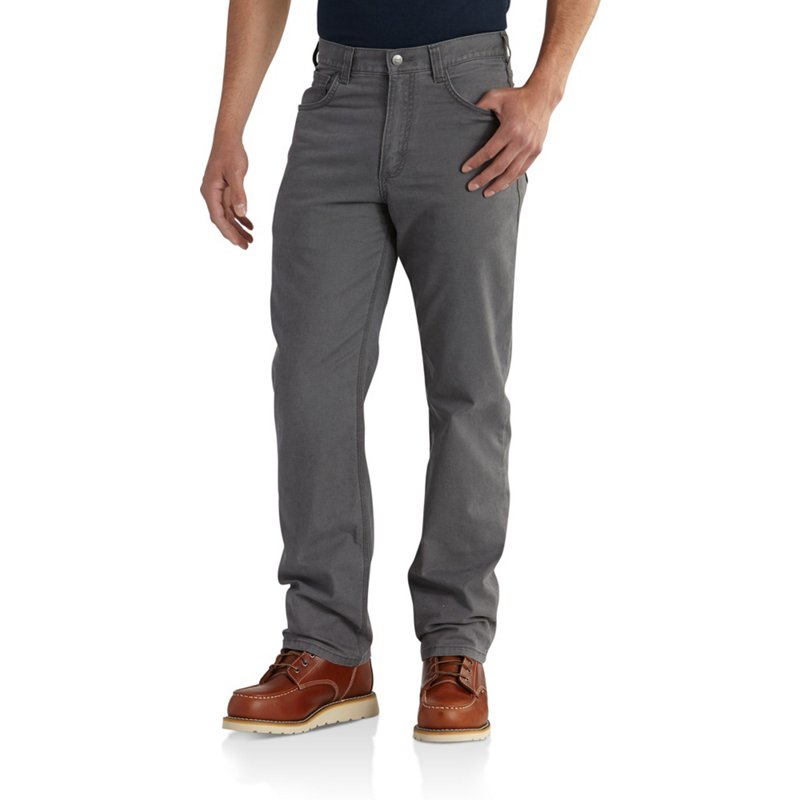 Carhartt Men's Rugged Flex Rigby 5-Pocket Work Pants Gravel, 42" - Men's Work Bottoms at Academy Sports