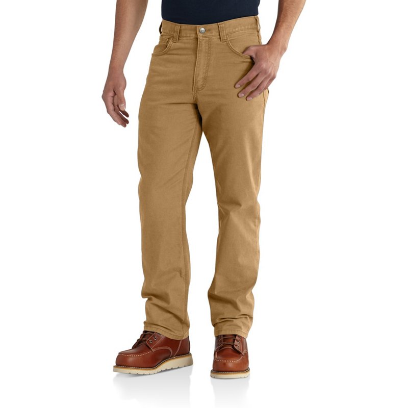 Carhartt Men's Rugged Flex Rigby 5-Pocket Work Pants Hickory, 36" - Men's Work Bottoms at Academy Sports