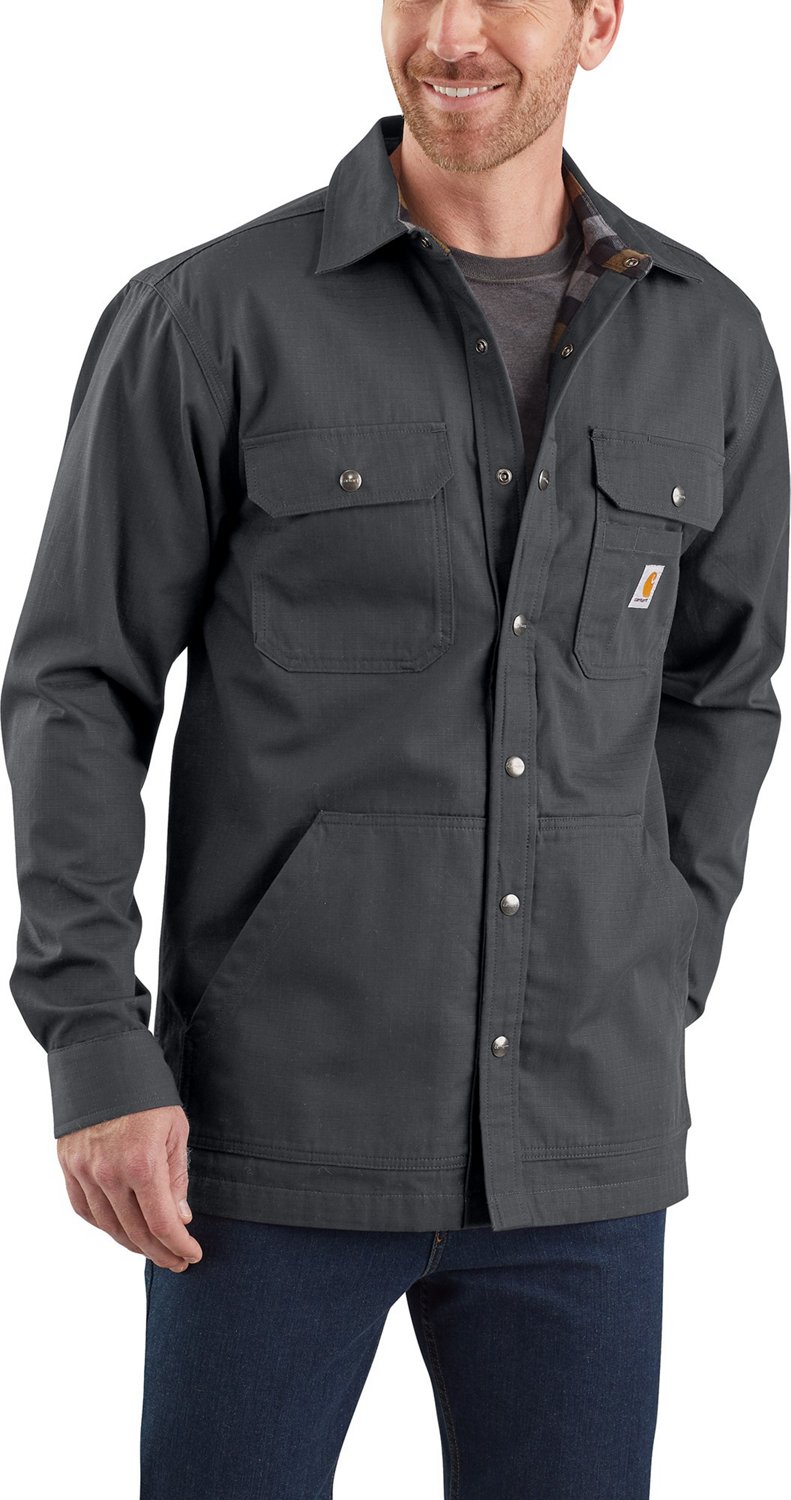 carhartt men's ripstop solid shirt jac