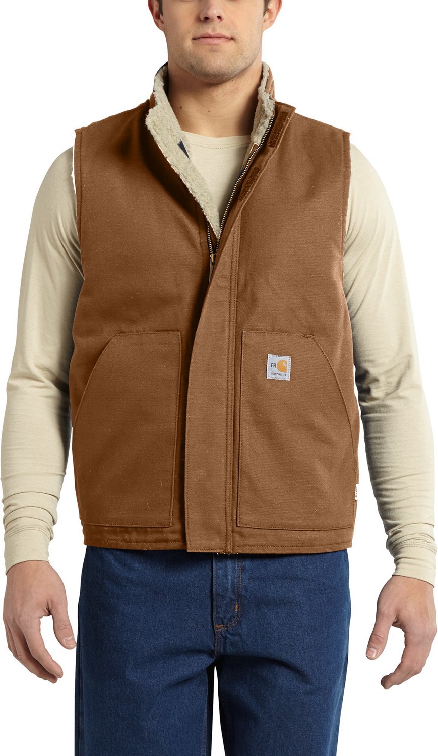 Carhartt Men's FlameResistant Mock Neck Vest Academy