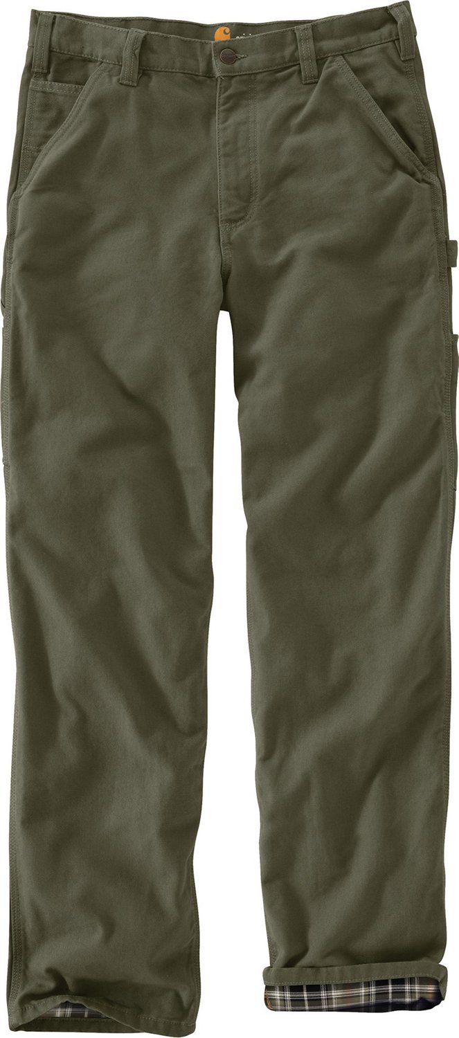 Carhartt Men's Flannel-Lined Wash Duck Dungaree Jeans - view number 2