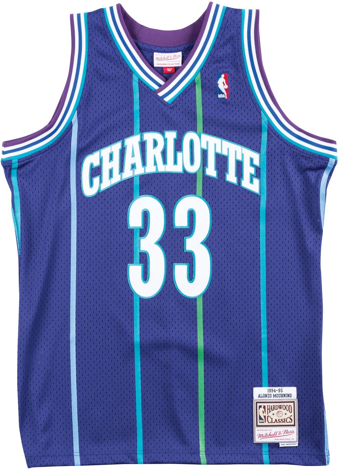 Mitchell & Ness Men's Charlotte Hornets Mourning Swingman Jersey                                                                 - view number 2