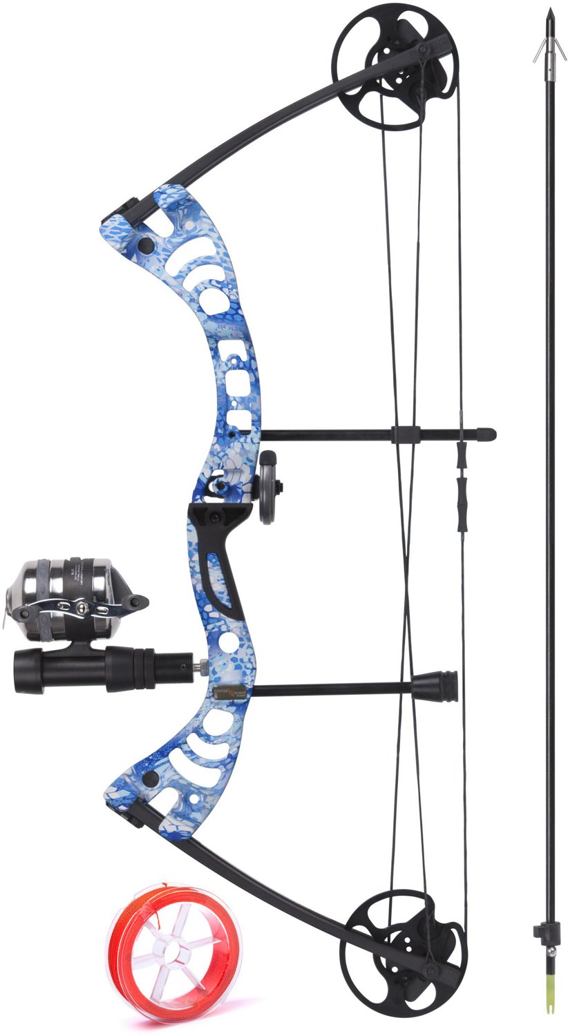 Mudcat Recurve Bowfishing Bow Kit 40lbs with Wrap Style Reel - Black