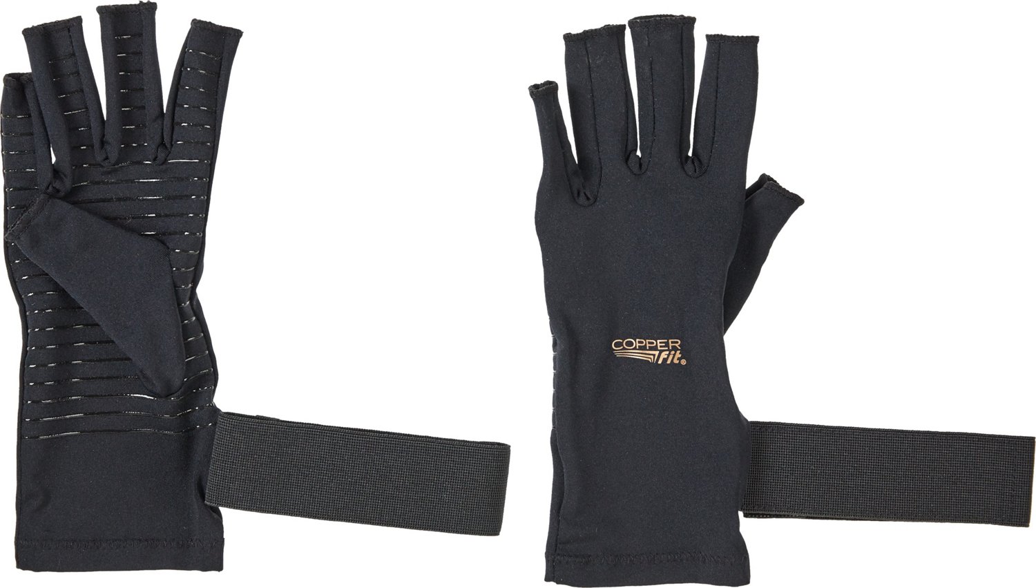 Copper Fit® Work Gear Hand Relief Compression Gloves, Black, S/M