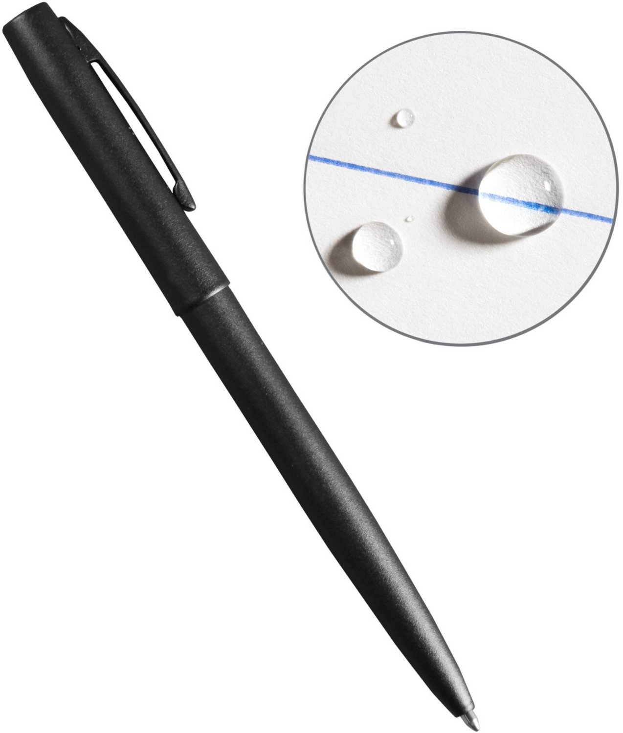 Rite in the Rain Weatherproof All-Weather Metal Pressurized Black Metal Clicker Pen Black Ink - view number 2