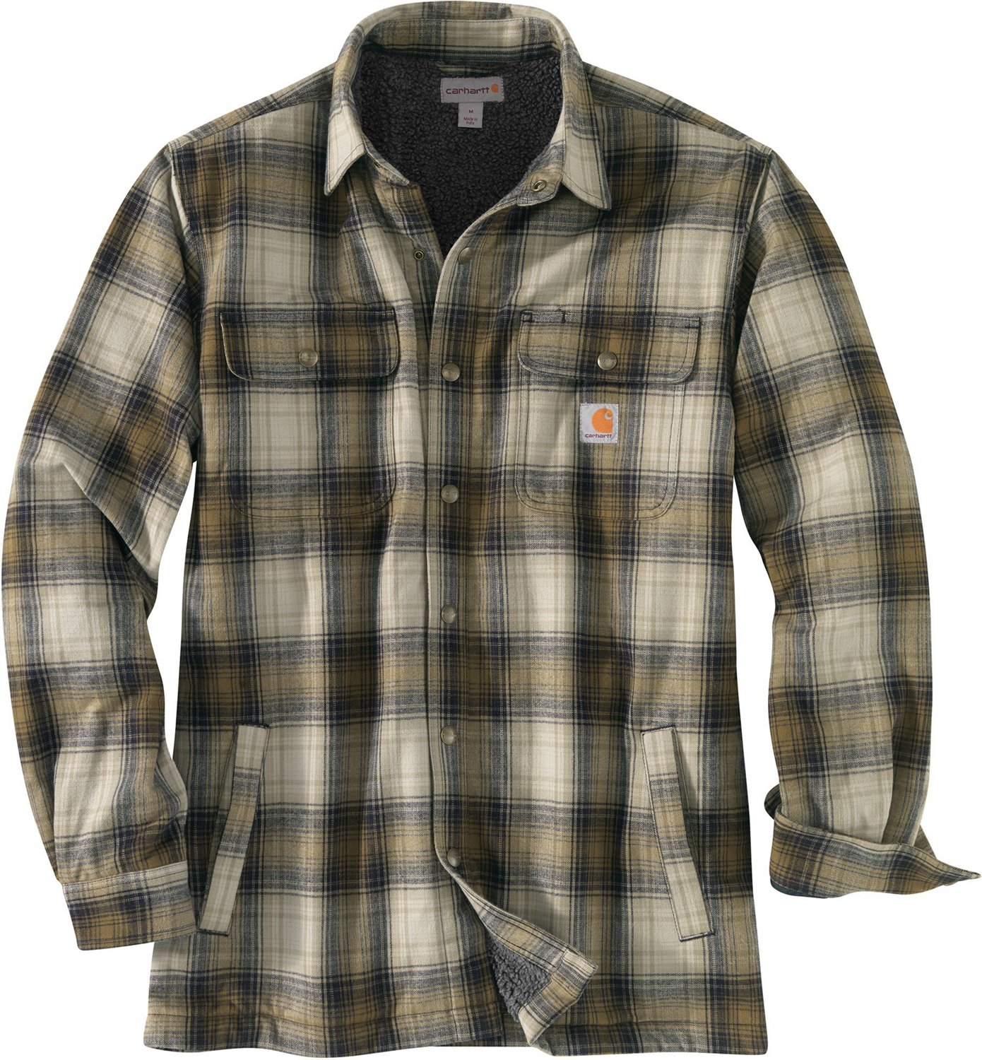 Carhartt Men S Hubbard Sherpa Lined Plaid Flannel Shirt Jac Academy