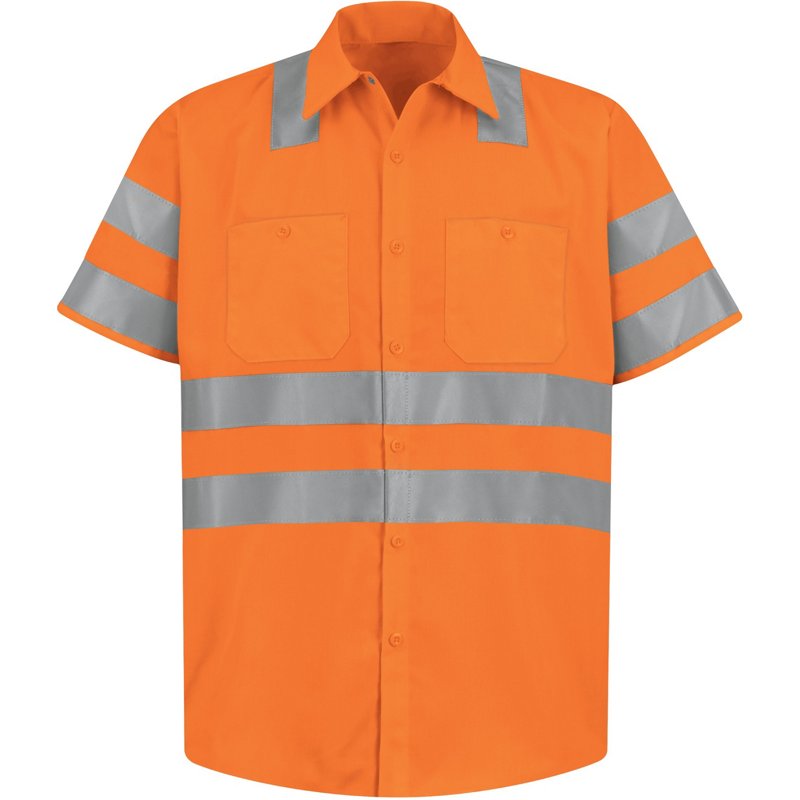 Red Kap Men's Hi-Visibility Type R Class 3 Work Shirt