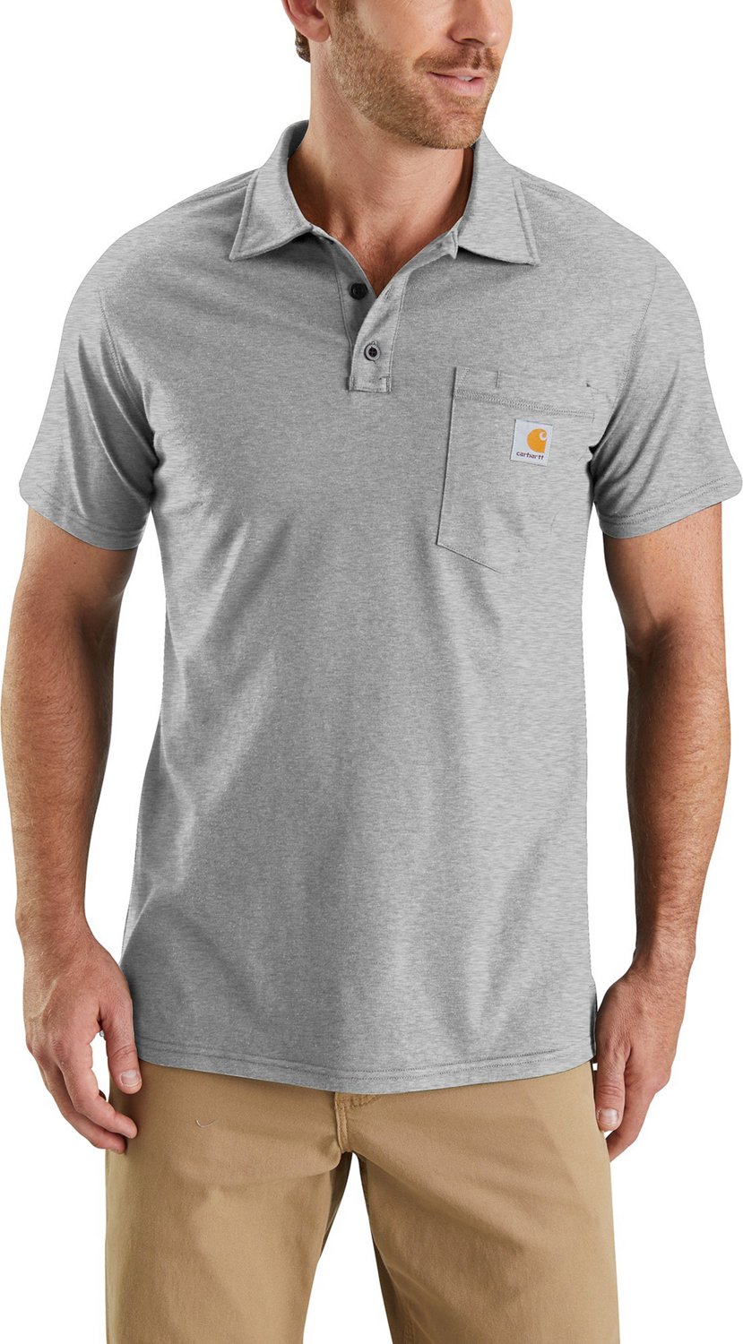 Carhartt Men's Force Cotton Delmont Pocket Polo Shirt | Academy