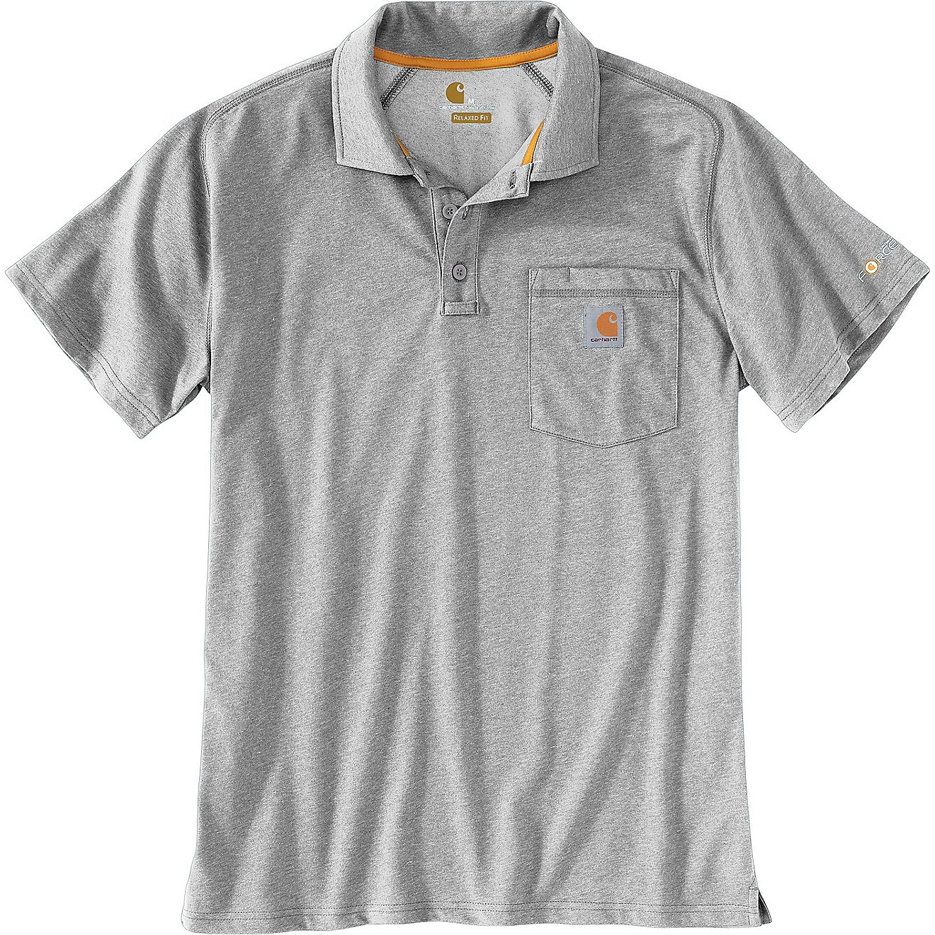 Carhartt Men's Force Cotton Delmont Pocket Polo Shirt                                                                            - view number 2