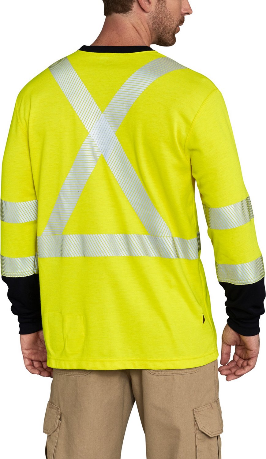 Carhartt Men's Force Flame-Resistant Class 3 High-Vis Long Sleeve T-shirt                                                        - view number 2