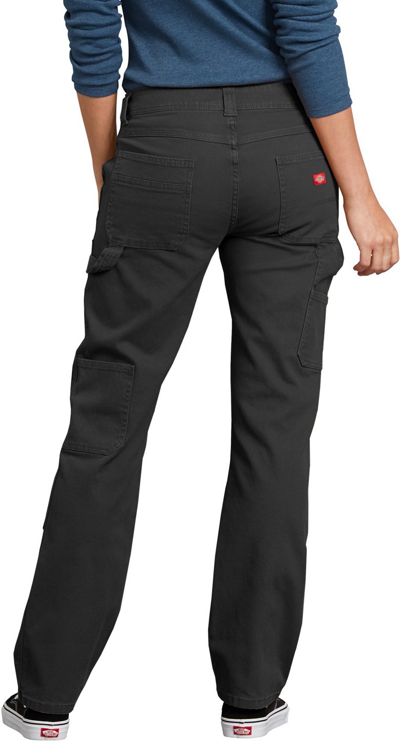 Dickies Women's Relaxed Denim Duck Washed Stretch Carpenter Pants - view number 2