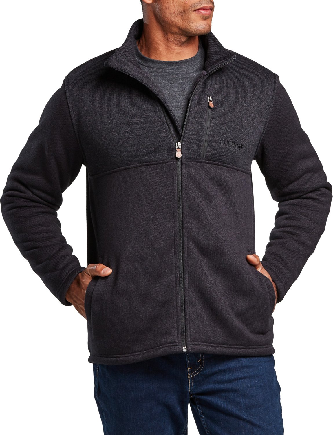 Magellan Outdoors Men's Sweater Fleece Jacket Academy