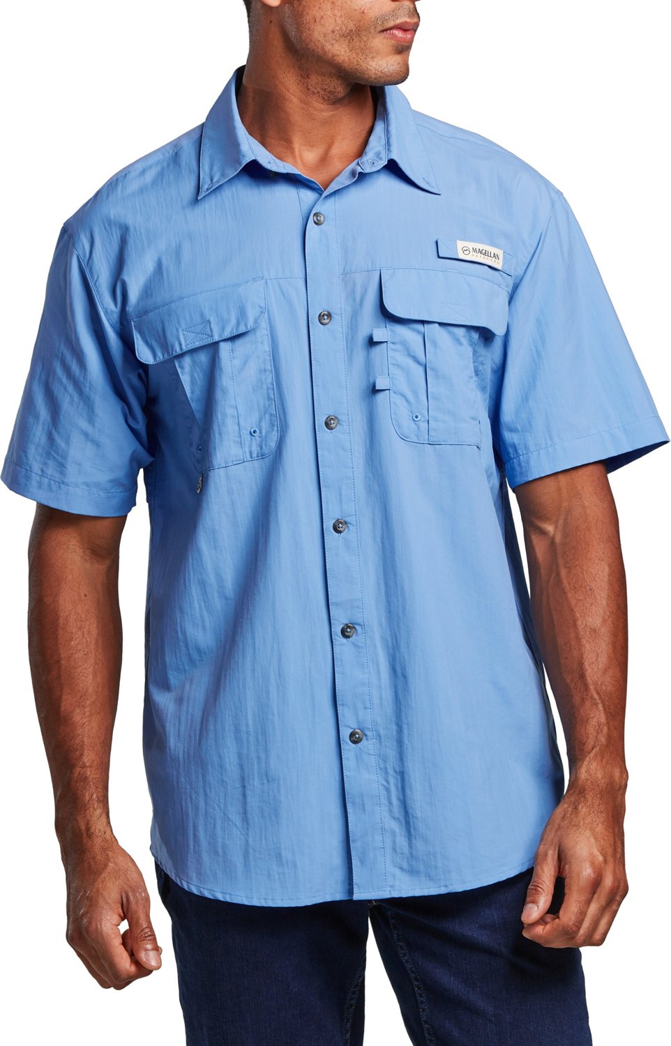 Magellan outdoors men's laguna madre sale solid short sleeve fishing shirt