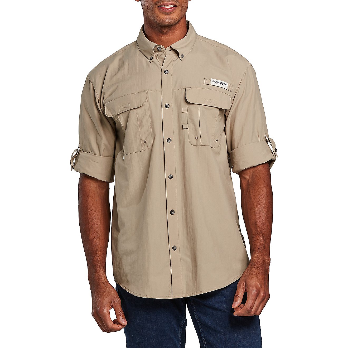 Magellan Outdoors Men's Laguna Madre Solid Long Sleeve Fishing Shirt ...